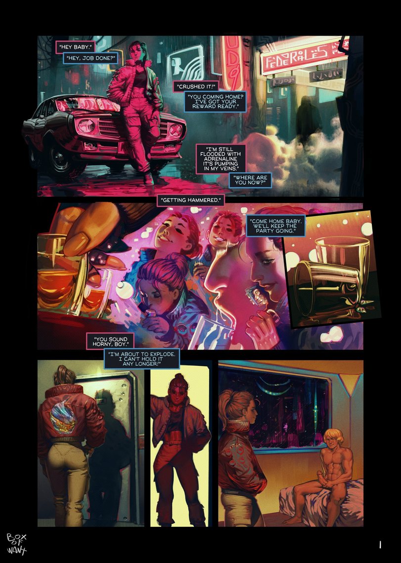 BoxOfWant Porn Art Sci-Fi cyberpunk Oral